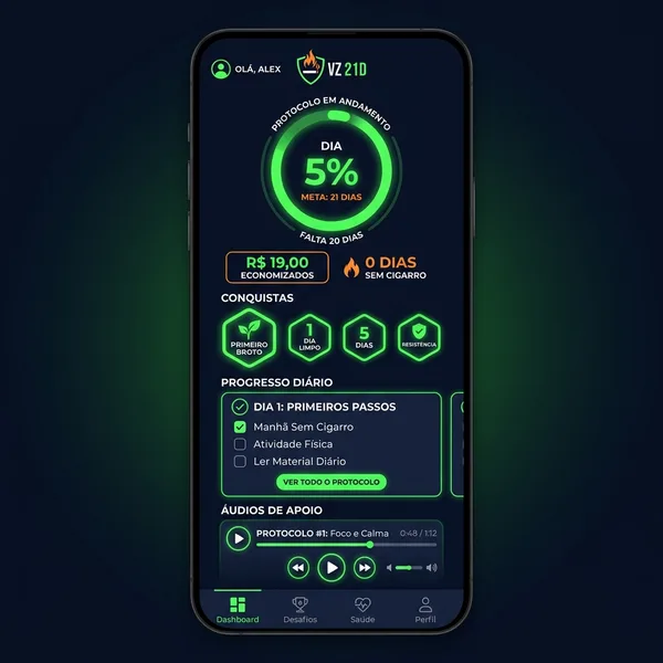 App VZ 21D — painel diário
